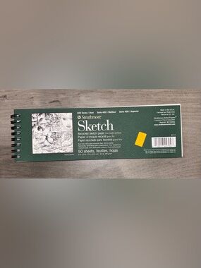 NWT “Strathmore” 400 Series Recycled Sketch Spiral Paper 50 Sheets. 3” x 9” 60lb